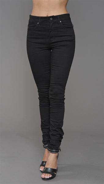 The High Waisted Ripped & Studded Cross Skinny Jean in Black by Tripp NYC @  Apparel Addiction - Spikes - Distressed – ShopAA