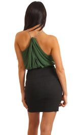 Tart Collection High Neck Laura Bandage Dress in Green