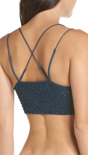 Free People Adella Bralette Turquoise Intimates Floral Lace ShopAA