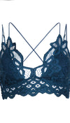 Free People Adella Bralette Turquoise Intimates Floral Lace | ShopAA