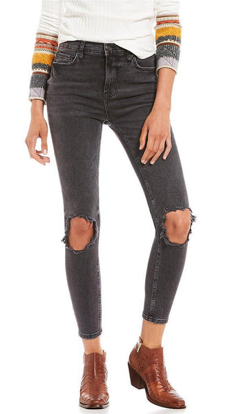 Free people frayed jeans hotsell