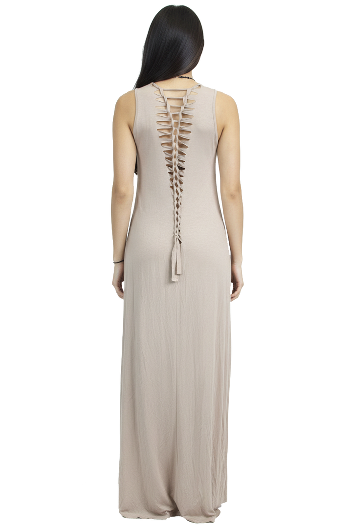 Gypsy Junkies Axel Maxi Dress in Stone