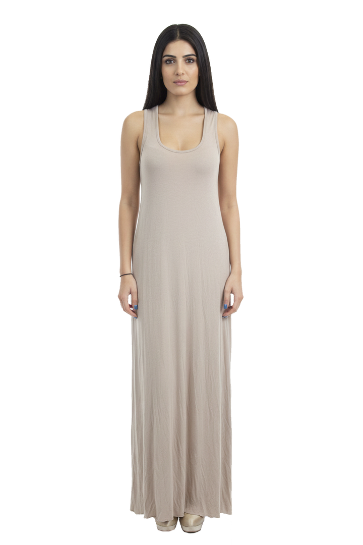 Gypsy Junkies Axel Maxi Dress in Stone