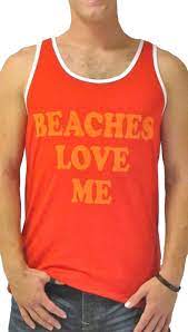 local celebrity beaches love me red mens tank shirt top