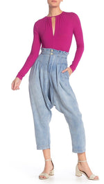 Free People Mover & Shaker Jeans Indigo Blue High Waist Pants | ShopAA