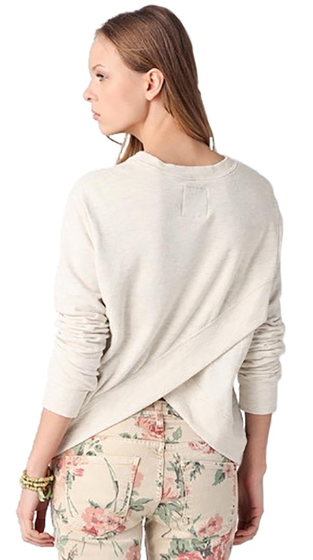291 Venice Cross Back Pullover in Oatmeal