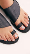 Free People Sant Antoni Slides Black Sandals Toe Loop Flats I ShopAA