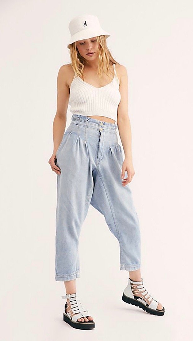 Free People Mover & Shaker Jeans Indigo Blue High Waist Pants | ShopAA