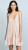 9Seed St Tropez Ruffle Cover Up Mini Dress Dusty Rose | ShopAA