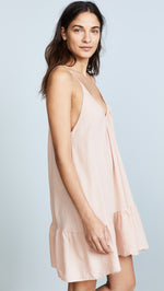 9Seed St Tropez Ruffle Cover Up Mini Dress Dusty Rose | ShopAA