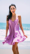 9Seed St Tropez Ruffle Cover Up Mini Dress Petal Purple | ShopAA