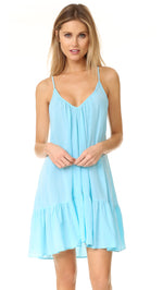 9Seed St. Tropez Ruffle Cover Up Mini Dress Ocean Blue | ShopAA