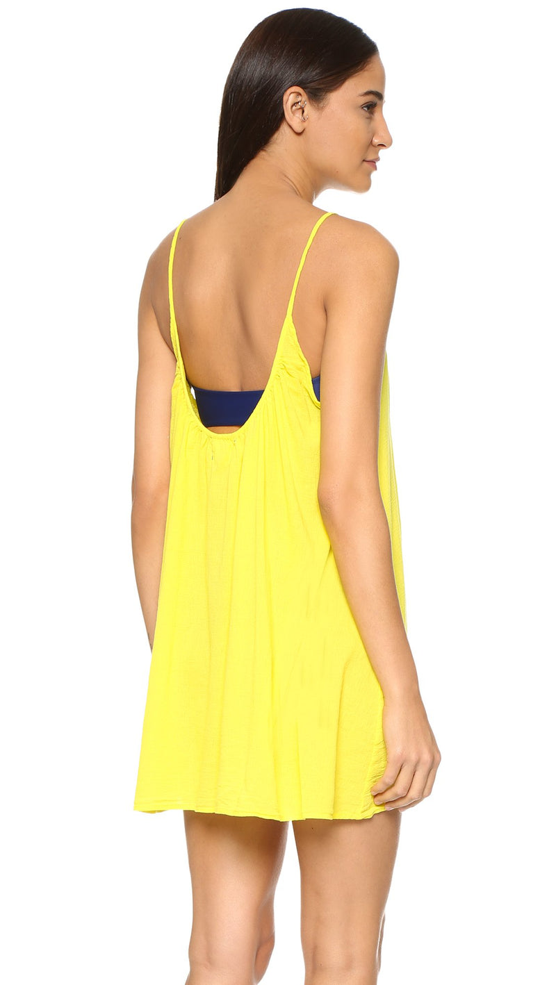 9Seed St. Barts Mini Dress Gauze Swim Cover Up Sunshine Yellow ShopAA