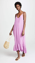 9Seed Paloma Cover Up Maxi Dress Petal Pink Purple | ShopAA