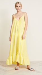 9Seed Paloma Ruffle Cover Up Maxi Dress Sunshine Yellow | ShopAA