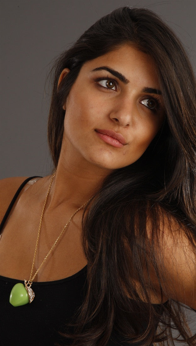 Apparel Addiction Green Apple Necklace