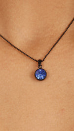 Apparel Addiction Jewelry Single Stone Necklace in Blue