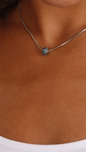 Apparel Addiction Jewelry Blue Stone Bead Necklace