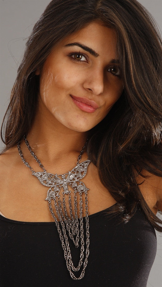 Apparel Addiction Jewelry Butterfly Chain Necklace