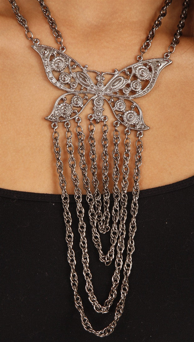 Apparel Addiction Jewelry Butterfly Chain Necklace