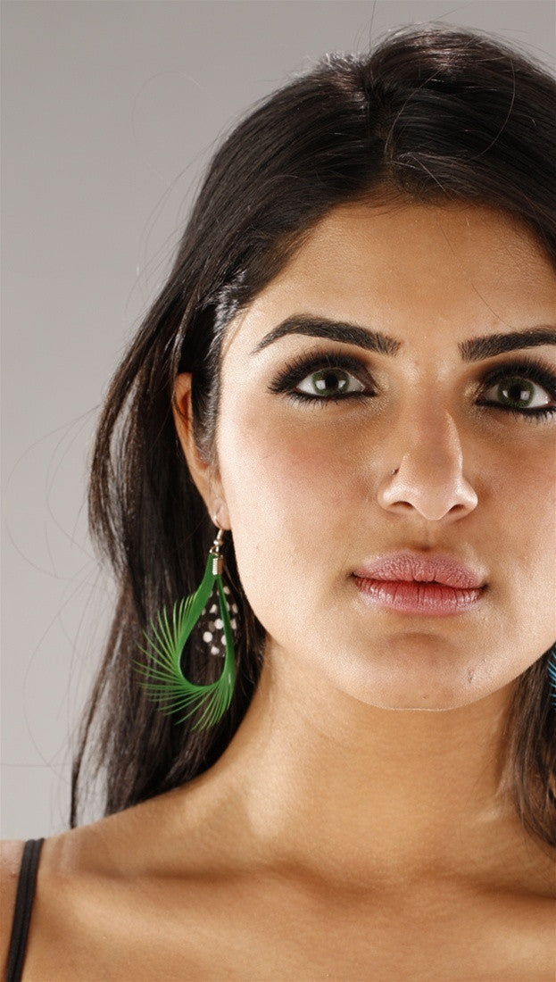 Apparel Addiction Feather Loop Earrings available in multiple colors