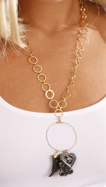 Apparel Addiction Gold and Hematite Necklace