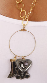 Apparel Addiction Gold and Hematite Necklace