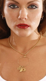 Apparel Addiction Jewelry Sun Moon and Star Necklace in Gold