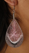 Woven Metallic Thread Earrings available in multiple colors