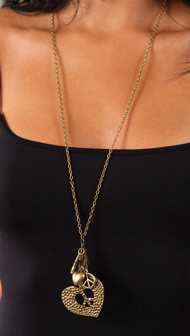Apparel Addiction Peace & Love Necklace