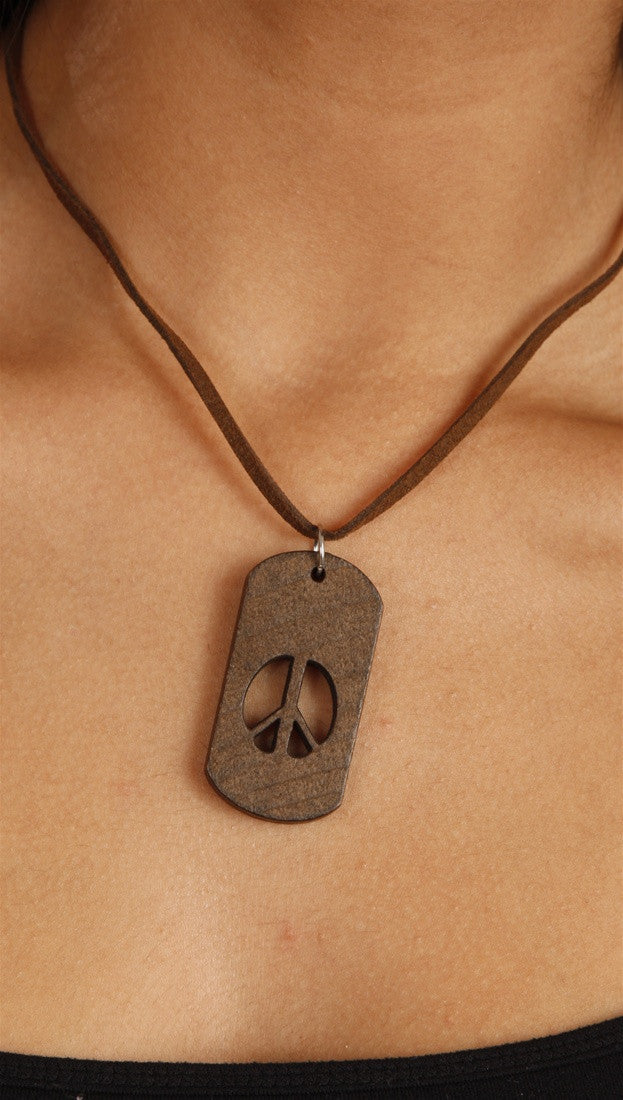 Apparel Addiction Jewelry Peace Cutout Necklace