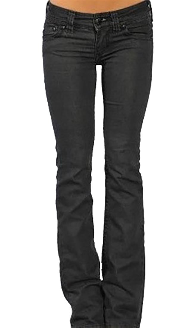 Affliction Jade Cord A Rhinestone Nora Denim Black Pants Low Waist Womens