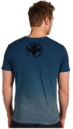 Affliction Employ Mens Burnout Tee Shirt in Pacific Blue