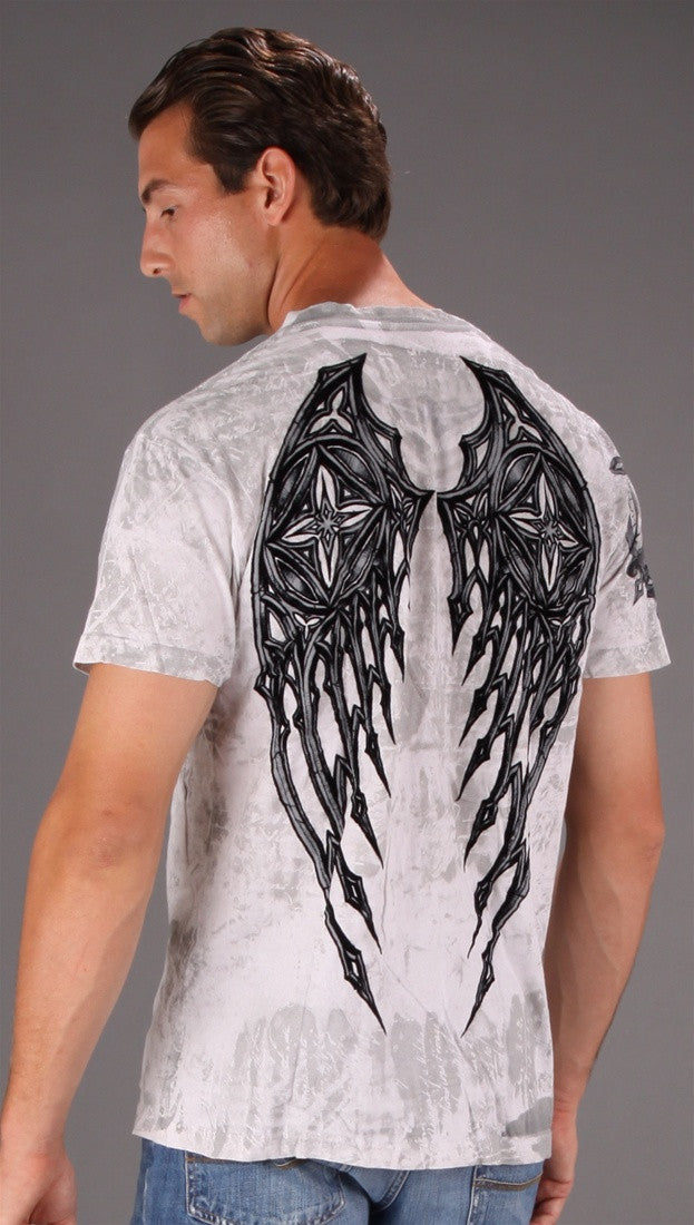Mens shirts with wings on 2024 the back