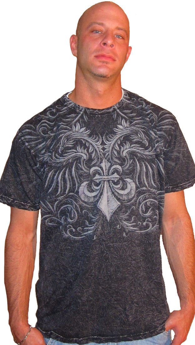 Affliction Mens Auricula Short Sleeve Tee in Black 