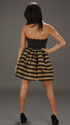 Alexia Admor Gold Stripe Cupcake Tube Dress
