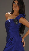 Alexia Admor One Shoulder Puff Sleeve Dress w/ Jewels in Ultraviolet