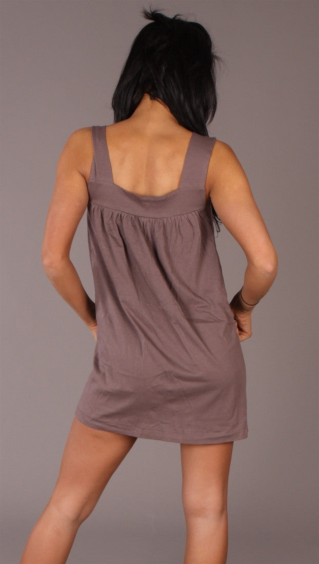 Apparel Addiction Long Tank W/ Pockets Brown