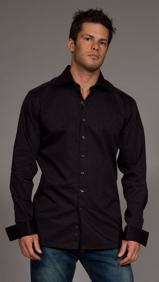 Arbitrage Pink Striped Button Down