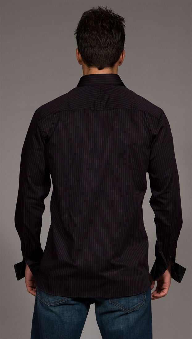 Arbitrage Pink Striped Button Down