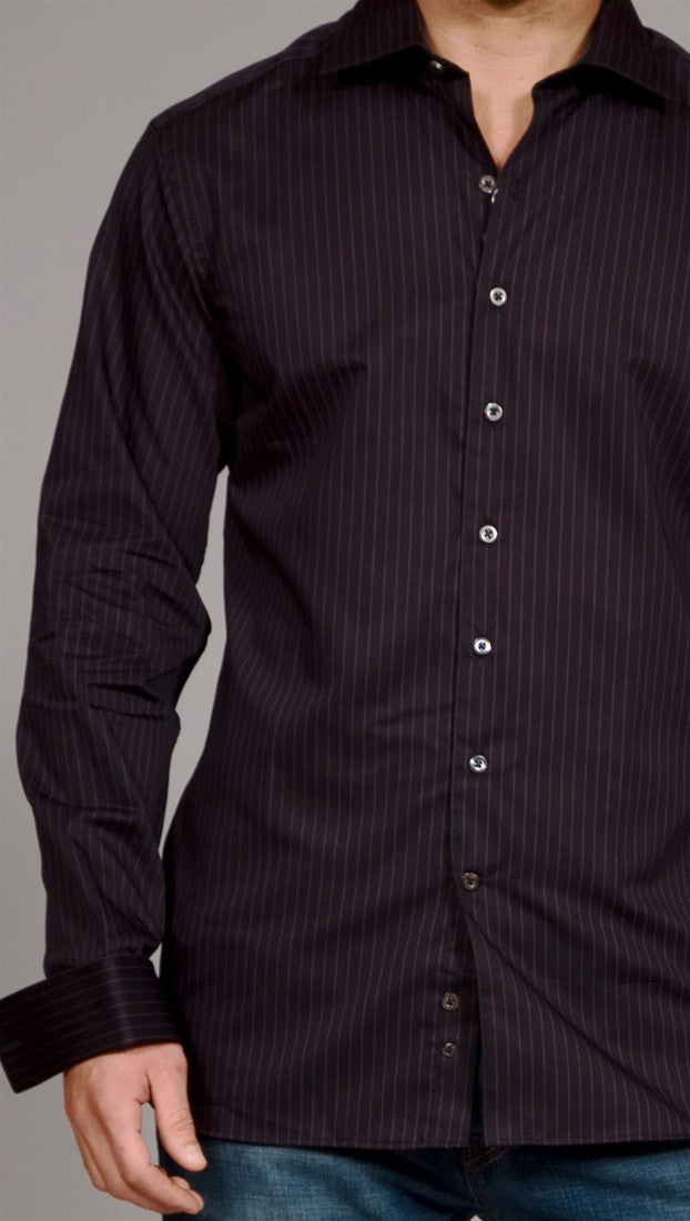 Arbitrage Pink Striped Button Down