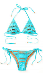 beach bunny swimwear hard summer aqua halter triangle bikini top
