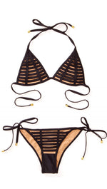 beach bunny Hard Summer halter Triangle Tie Side string Bikini