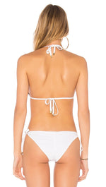 Hard Summer Triangle Halter Top Bikini White Beach Bunny Swimwear 