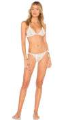 Hard Summer Triangle Halter Top Bikini White Beach Bunny Swimwear 