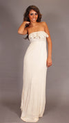Bleu Feather Shane Maxi Tube Dress with Lace in Vanilla