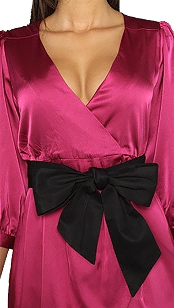 Blaque Label Tulip Bottom Dress in Magenta Pink