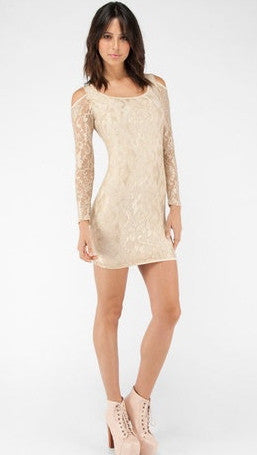 BLQ MKT Cold Shoulder Lace Dress