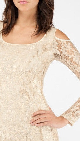 BLQ MKT Cold Shoulder Lace Dress