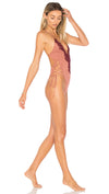 Soleil One Piece Monokini by Blue Life Swim in Sunset Crochet Lace Up